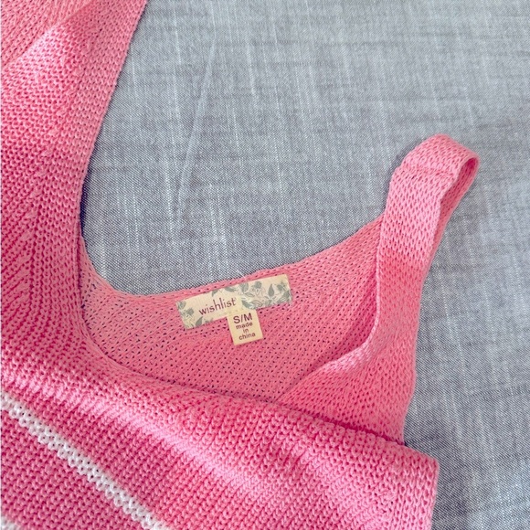 Pink Ribbed Tank Top - Picture 2 of 3